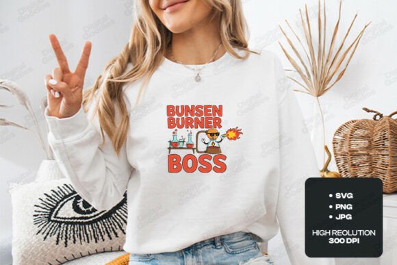 Bunsen Burner Boss Funny Science SVG