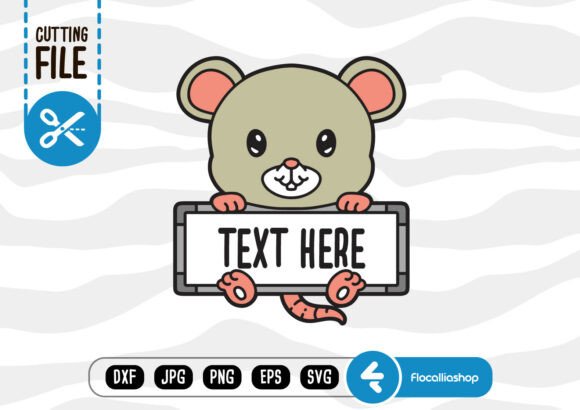 Layered Board Name Frame, Mouse SVG
