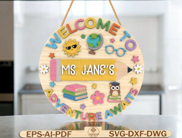Personalized Classroom Welcome Sign SVG Graphics