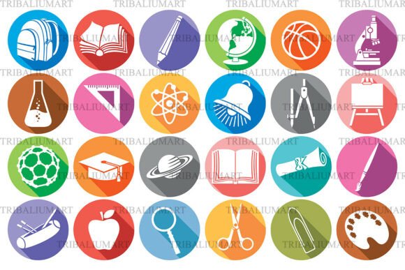 School Icons Set - Education Graphics & Icons