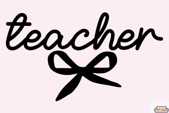 Teacher Coquette Bow SVG PNG Design
