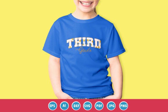 Third Grade Patterned T-Shirt Design Graphics Freebies