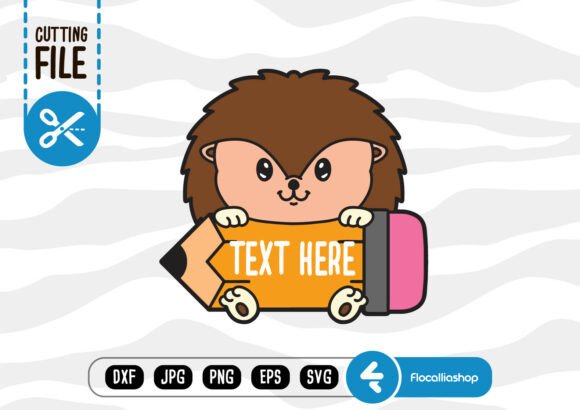 Woodland Pencil Monogram: Hedgehog SVG for Crafts & Graphics